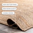 thumbnail image 4 of Area Rug NuLoom Rigo de yute, fibra natural tejida a mano, 4 pies, 4 of 9