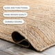 thumbnail image 4 of Area Rug NuLoom Rigo de yute, fibra natural tejida a mano, 4 pies, 4 of 9