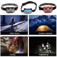 thumbnail image 3 of Eigraketly Linterna frontal recargable por USB con diadema Sensor de movimiento Linterna potente Antorcha regulable Búsqueda negra Ropa Deportiva, Zapatos Naranja Eigraketly OD020831-03B, 3 of 6