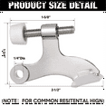 thumbnail image 2 of 20pack Hinge Pin Door Stops Satin Brushed Door Stopper Adjustable Heavy Duty Hinge Door Stopper with Rubber Bumper Tips, 2 of 4