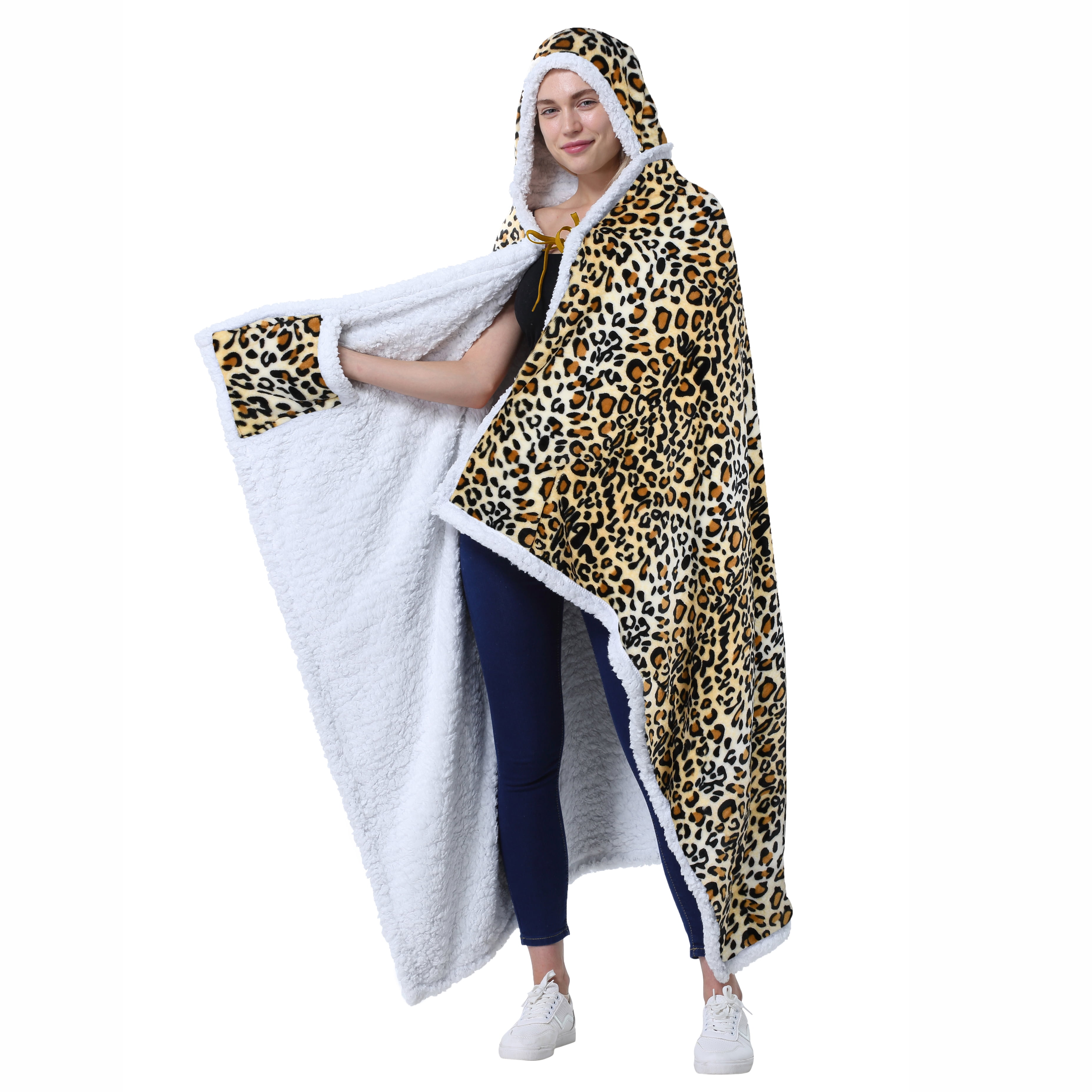 Catalonia Wearable TV Blanket with Sleeves Arms Warm Micro Plush Sherpa Fleece for Adult Large Wrap Throw Robe 72 x 55”