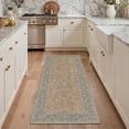 thumbnail image 4 of KUETH 2X8 Machine Washable Runner Rug, Low Pile Non-Slip Backing Carpet for Hallway, Kitchen and Bedroom, Pet-Friendly Vintage Floral Runner Rug, Red Fish, 4 of 7