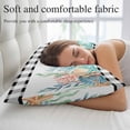 thumbnail image 5 of Coastal Corals Shells Pillow Covers King, Ocean Marine Life Sstarfish Black Plaid Soft Brushed Microfiber Breathable Throw Pillow Covers, Pillowcase with Zipper for Couch Sofa Bedroom 20"x36", 5 of 9