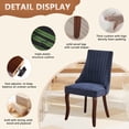 thumbnail image 3 of MIKIBAMA Upholstered Accent Chair for Dining Room with Curved Solid Wood Legs,Set of 2 (Blue), 3 of 5