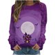 thumbnail image 2 of ICHUANYI Liquidación Moda Mujer Halloween Impreso Manga Larga Cuello Redondo Señoras Sudadera Tops Blusa ICHUANYI WER202308244818, 2 of 4