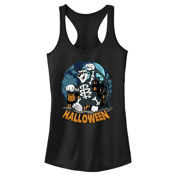 Junior's ICEE Bear Halloween Scare  Racerback Tank Top Black Small