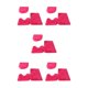 thumbnail image 1 of Injueey 3 paquetes/lote de alfombras de baño que no se desprenden, textura suave, fuerte absorción de agua, fácil limpieza, baño, rosa roja Type2 NO2, 1 of 6