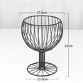 thumbnail image 2 of Wine Glass Wrought Iron Snack Storage Basket Snack Tray Dessert Fruit Basket, 2 of 6