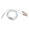 thumbnail image 2 of Macho de 3,5 mm a cable de audio 2RCA Conector de caja metálica Estéreo de 3,5 mm a cable 2RCA, 2 of 6
