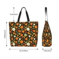 thumbnail image 5 of Pofeuu Harvest Pumpkins Print Reusable Grocery Bags - Washable, Foldable, Packable Tote, Large Handles, Heavy Duty, Zippered Top Pouch, 5 of 8