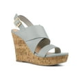 thumbnail image 1 of BLISSFUL STEP Women's Sandals Platform Heels Ankle Strap Wedges Sandals Gray 9, 1 of 7