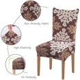 thumbnail image 2 of Printed Dining Chair Slipcovers Washable Softness Elastic Installation Chair Protector Banquet Chair Seat Cover for Hotel and Wedding Ceremony(Colour4,Set of 2), 2 of 7