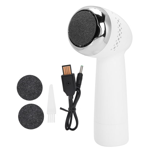 Lima eléctrica para pies, removedor de callos y piel muerta, máquina de pedicura para talones, cuidado de los pies, color plata