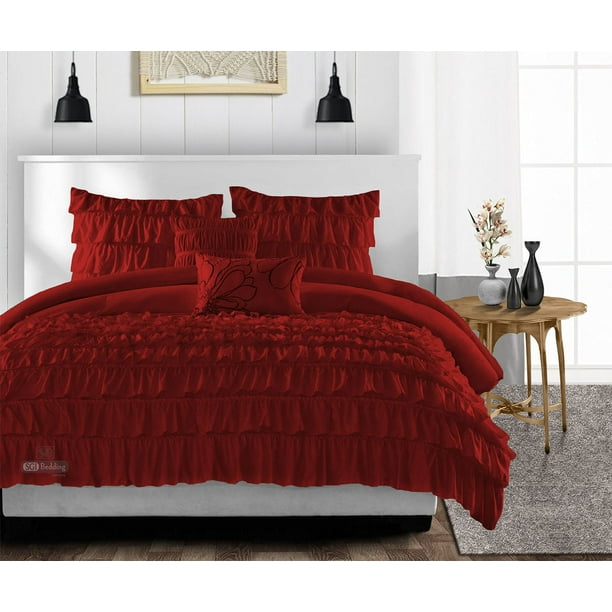 Alaskan King Comforter Multi Ruffle, Alaska King Bed Comforter