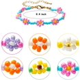 thumbnail image 2 of Juego de 6 pulseras de cuentas de flores de margaritas TUNC Pulseras de flores hechas a mano, 2 of 5