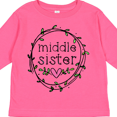 thumbnail image 4 of Inktastic Middle Sister Leaves, Circle, Heart Girls Long Sleeve Toddler T-Shirt, 4 of 5