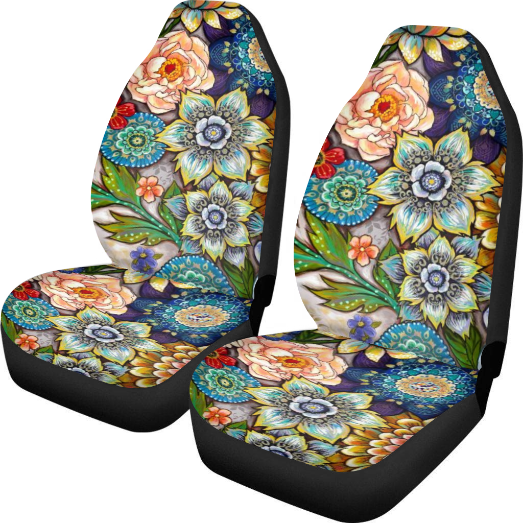 INTERESTPRINT Custom Sunset Wildlife Car Seat Covers for Front of 2,Vehicle Seat Protector Fit Most Car,Truck,SUV,Van 