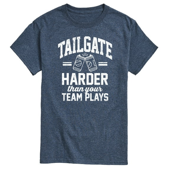 Instant Message - Football - Tailgate Harder Than They Play - Men's Short Sleeve Graphic T-Shirt