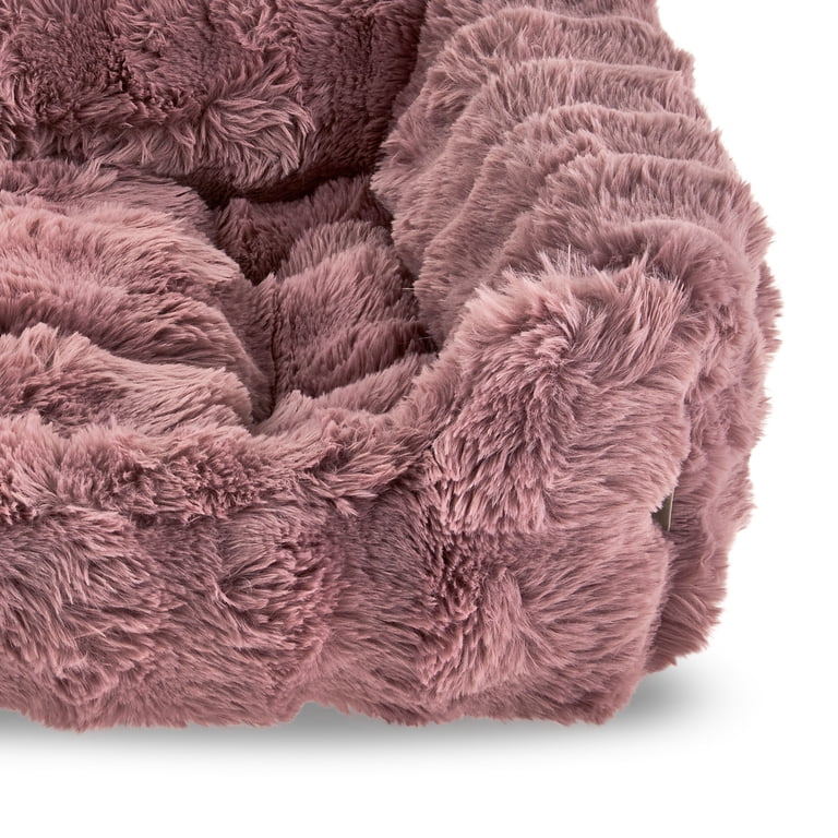 Vibrant Life Small Bubble Faux Fur Orthopedic Cuddler Bed, Pink photo 3