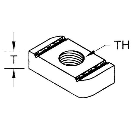 Channel Nut - Channel Nut No Spring 1/2in.-13