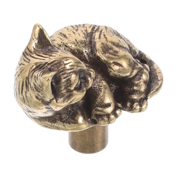 Worgeous Vintage Brass Cabinet Handles Cat Drawer Pulls For Dressers Elegant Gold Knobs For Bathroom Cabinets Decorative Hardware For Kitchen And Furniture