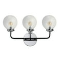 thumbnail image 4 of JONATHAN Y Caleb 22" 3-Light Contemporary Transitional Iron/Glass LED Vanity Light, Chrome/Black, 4 of 6