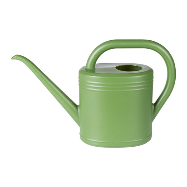 Regadera de pico largo, portátil, moderna, multifuncional, ideal para patios. verde 2L