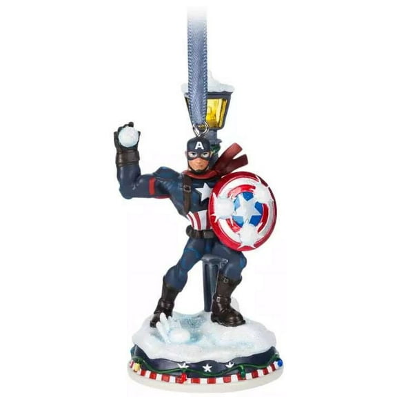 Disney Captain America Light-Up Christmas Sketchbook Ornament New with Tag