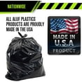 thumbnail image 3 of Aluf Plastics 33 Gallon 1.7 MIL Black Heavy Duty Garbage Trash Bags - 33" x 39" - Pack of 100 - For Contractor, Industrial, Institutional, & Commercial, 3 of 4