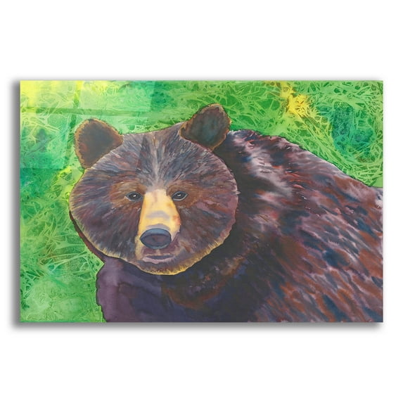 Epic Art 'Bear' by Carissa Luminess, Acrylic Glass Wall Art, 24"x16"