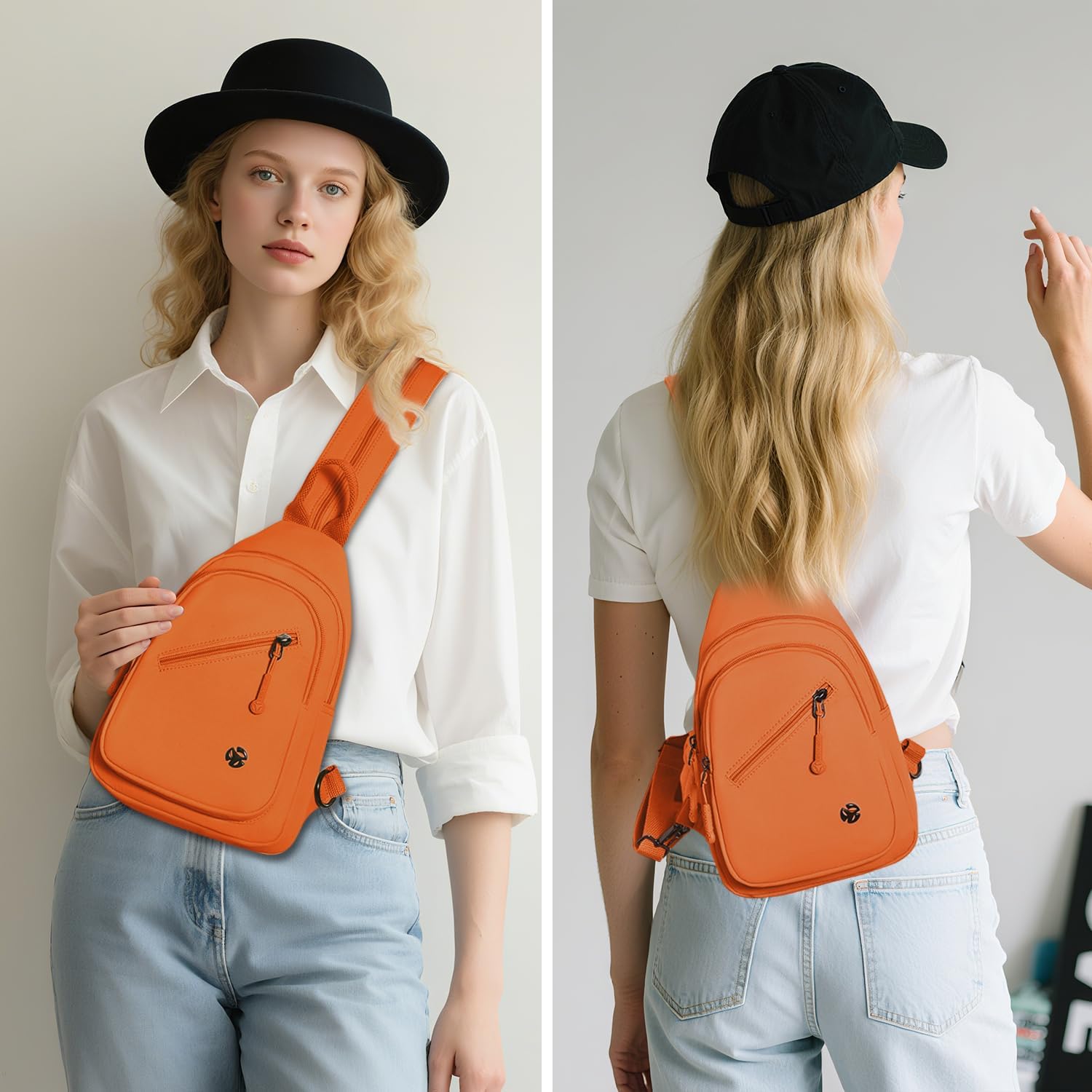 Crossbody Bag for Women, Multi-Pocket Waterproof Shoulder Carry Bag, Sling Bag Backpack for Travel/Outdoor/Hiking/Daily Use