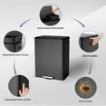 thumbnail image 2 of 16 Gallon Kitchen Trash Can, 30L+30L Step Dual Recycling Bin with 2 Removable Barrel, Wide Step Pedal, Soft Close Lid, Large Stainless Steel Garbage Can for Home and Office, 2 of 14