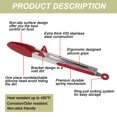 thumbnail image 2 of Uxcell Kitchen Tong Set Silicone Tip Stainless Steel Tongs w Stands 2Pcs Burgundy, 2 of 6