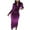 Purple, variant on Lindreshi Long Sleeve Dresses for Women Midi Women Strapless Color Block Botton Off The Shoulder Long Sleeve Jumpsuit Wide Leg Pants Rompers