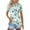 AF03-Mint Green, variant on IYYVV Womens Tops Short Sleeve Plus Size Floral Graphic Polo Shirts V Neck Summer Casual Dressy Tees 2025 Button Down Blouses Mint Green L