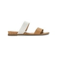 thumbnail image 2 of Sun + Stone Womens Easten Faux Leather Slip On Slide Sandals, 2 of 3