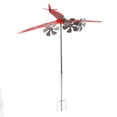 thumbnail image 3 of Metal Aircraft Weather Vane 3D Red Rustproof Smooth Airplane Windmill Wind Spinner for Garage Dome Barn Patio Red, 3 of 5