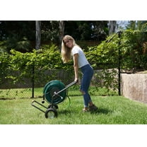 Yard Butler 2-Wheeled Garden Hose Reel Cart - Carry Up To 200 Foot, Heavy Duty, Rust-Resistant, Portable Metal Hose Winder Suitable for Lawn & Garden - Outdoor Water Hose Reel Cart With Wheels