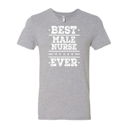 Best Male Nurse Ever Nursing Gift Men's V-Neck (Awesome Best Man Gifts)