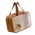 thumbnail image 4 of Bolsas de cosméticos Bolsa de maquillaje portátil impermeable de gran capacidad de dibujos animados multifuncional para viajes marrón grande, 4 of 10