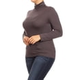 thumbnail image 2 of Women's Solid Long Sleeve Turtleneck Lightweight Pullover Plus Size Top Sweater, 2 of 5