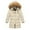 Z-Beige51, variant on Kids Girls Winter Hooded Down Coat Jacket Padded Overcoat Simple Dailywear