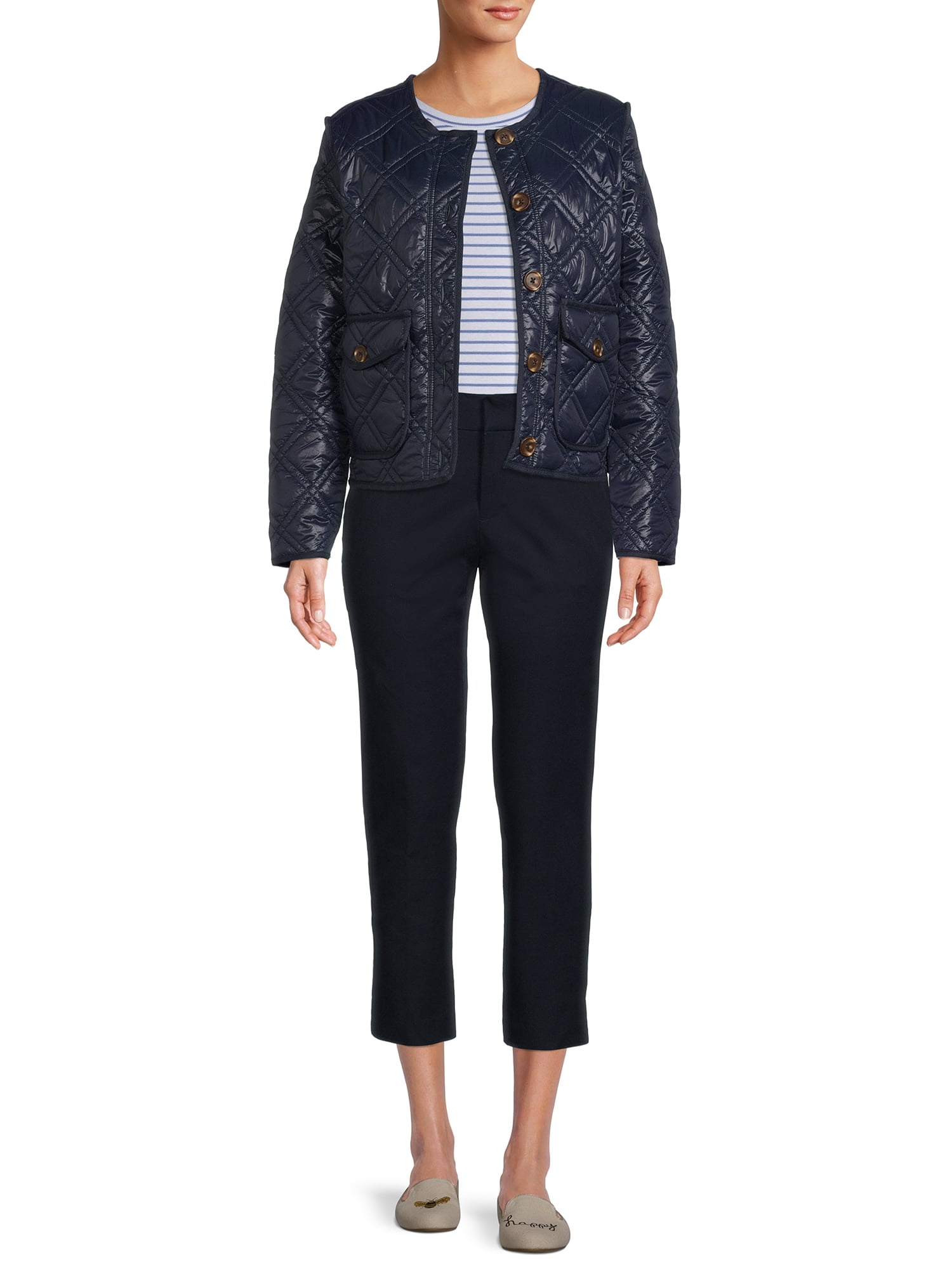 Time and Tru Women's Quilted Jacket, Sizes XS-XXXL