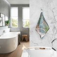 thumbnail image 2 of Yayeee 2 Pack Hand Towels for Bathroom 100% Cotton 16" x 28" Soft Absorbent Kitchen Towel, Blue Sea Boat, 2 of 7