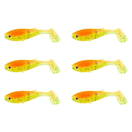 6pcs Soft Tail Fishing Lures Realistic Swimming Artificial Shrimp Lures