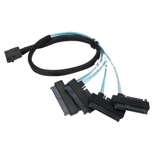 Cable De Datos SFF 8643 A , Contactos Portátiles De 12 Gbps Cable SFF 8643 A 4 SAS De 1,6 Pies Reduce La Pérdida De Calor Para El Disco Duro Del Servidor