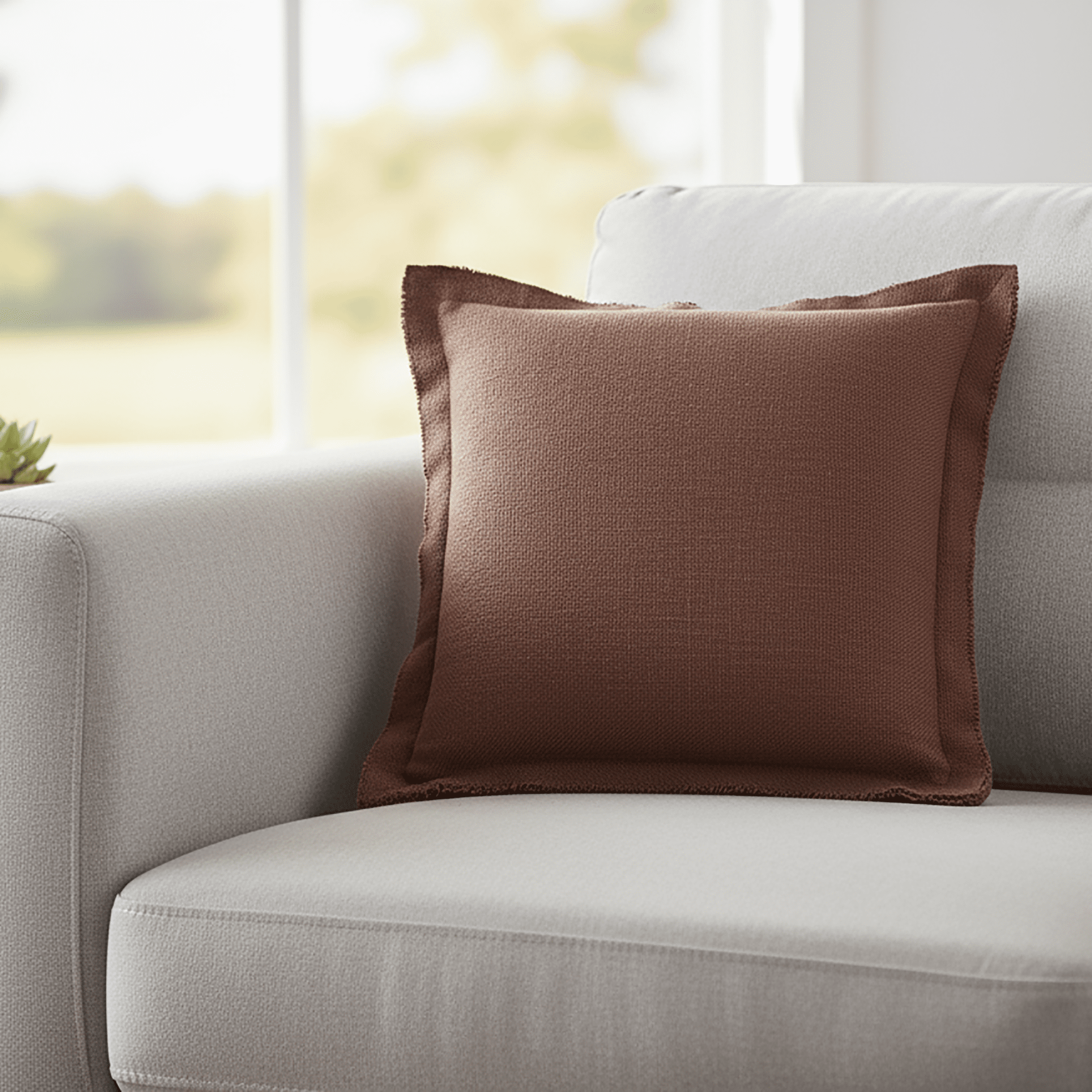 Better Homes & Gardens 20" x 20" Blake Bi-Flange Throw Pillow Cover, Rich Cocoa