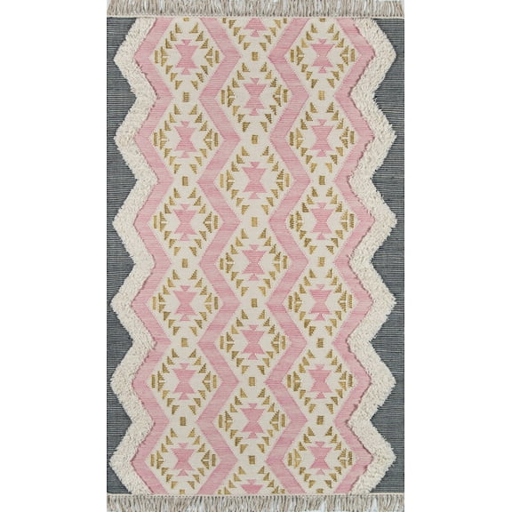 Novogratz Indio Area Rug, Pink, 5' X 7'