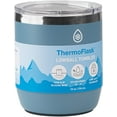 thumbnail image 3 of ThermoFlask Drinkware Collection - 10 oz Insulated Lowball Tumbler with Leak Proof Push Sip Lid, Dusty Blue, 3 of 5