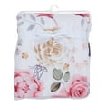 thumbnail image 5 of Lambs & Ivy Secret Garden Ultra-Soft Fleece/Minky Floral Baby Blanket, 5 of 7